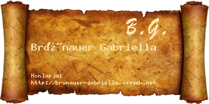Brünauer Gabriella névjegykártya